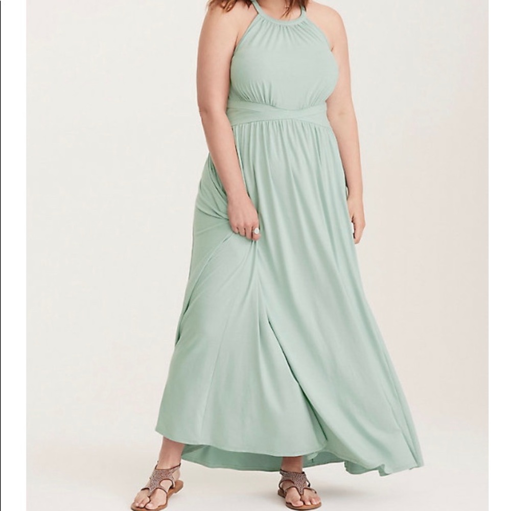Sage green maxi dress **NWT**
